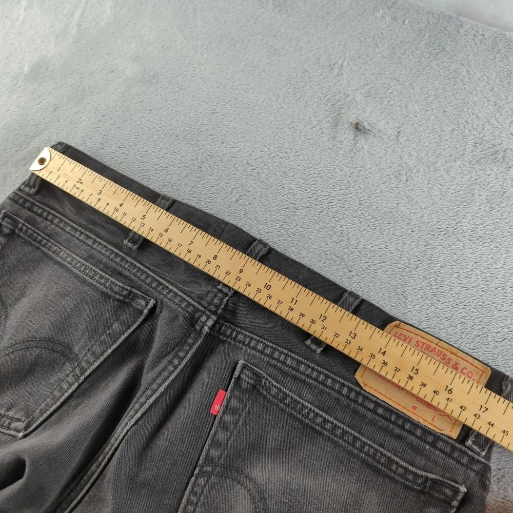 Vintage Levis Jeans 36x30 Black 516 Slim Straight Denim Wallet Fade Grunge Y2K - Picture 8 of 15